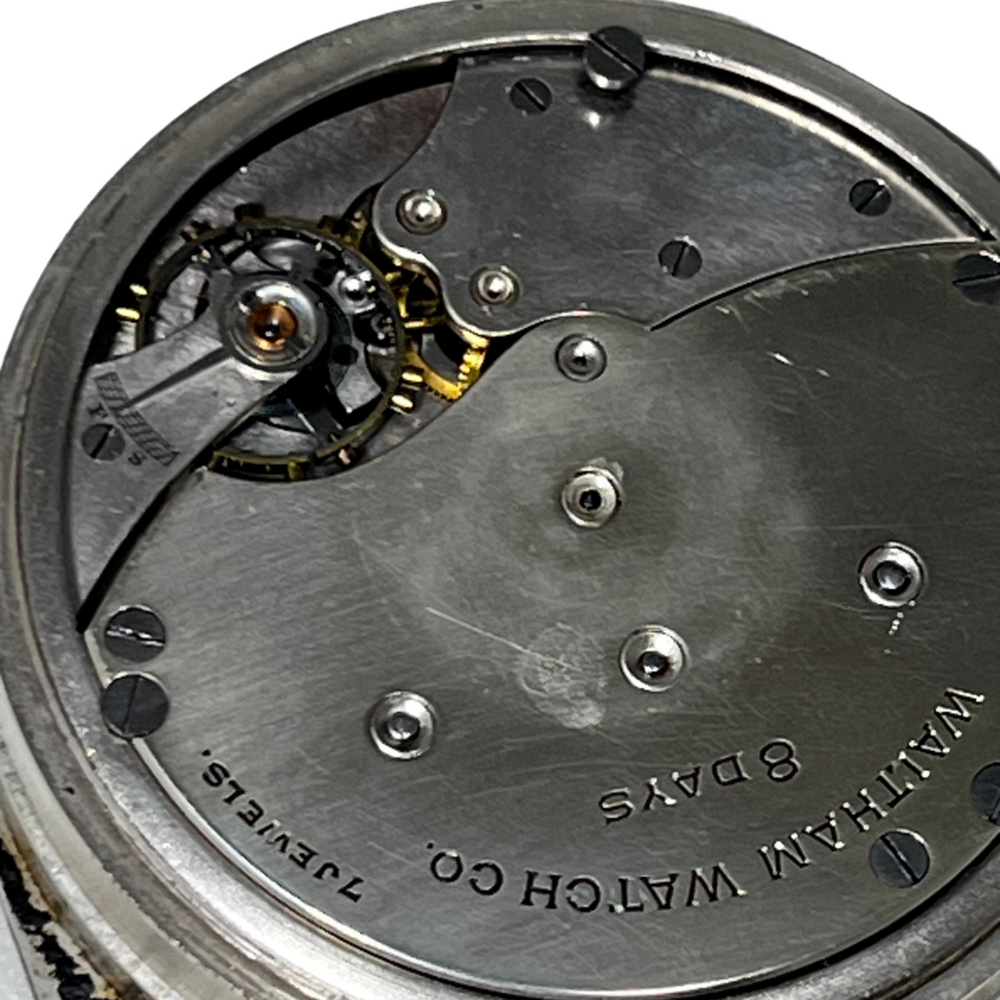 WALTHAM Art Deco Circa 1910 8 DAY Wind-Up Mechanical CLOCK