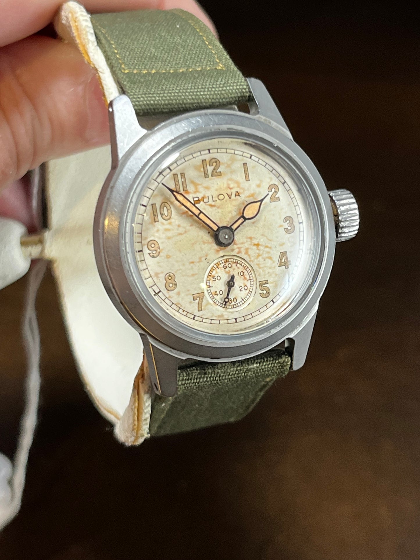 Vintage Bulova Military Issue Korean War Era 10BM Manual Wind Wrist Watch