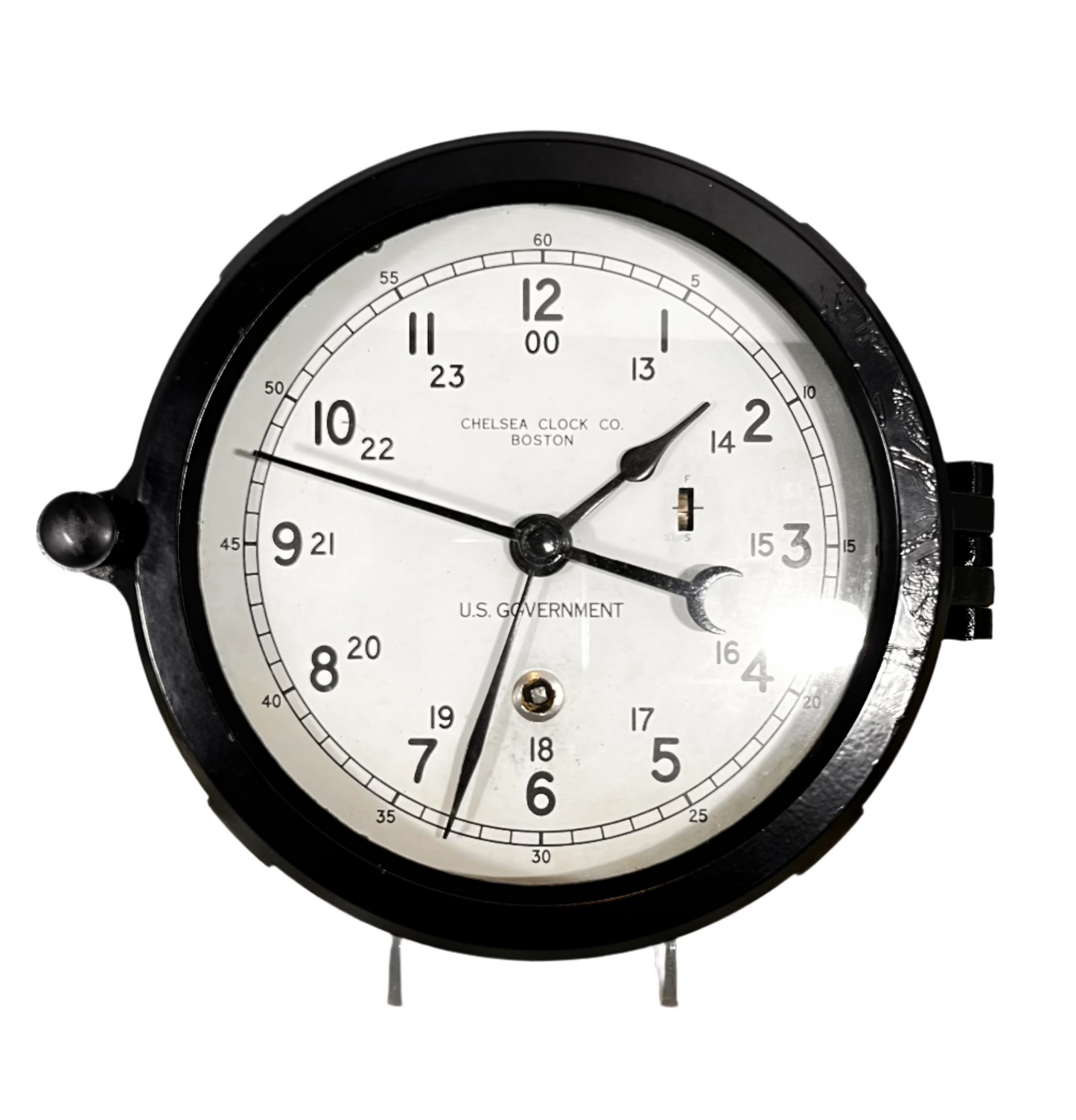 Chelsea U.S.S. Monrovia 6" dial 12 hour Military US Government Navy Ships Clock circa 1954