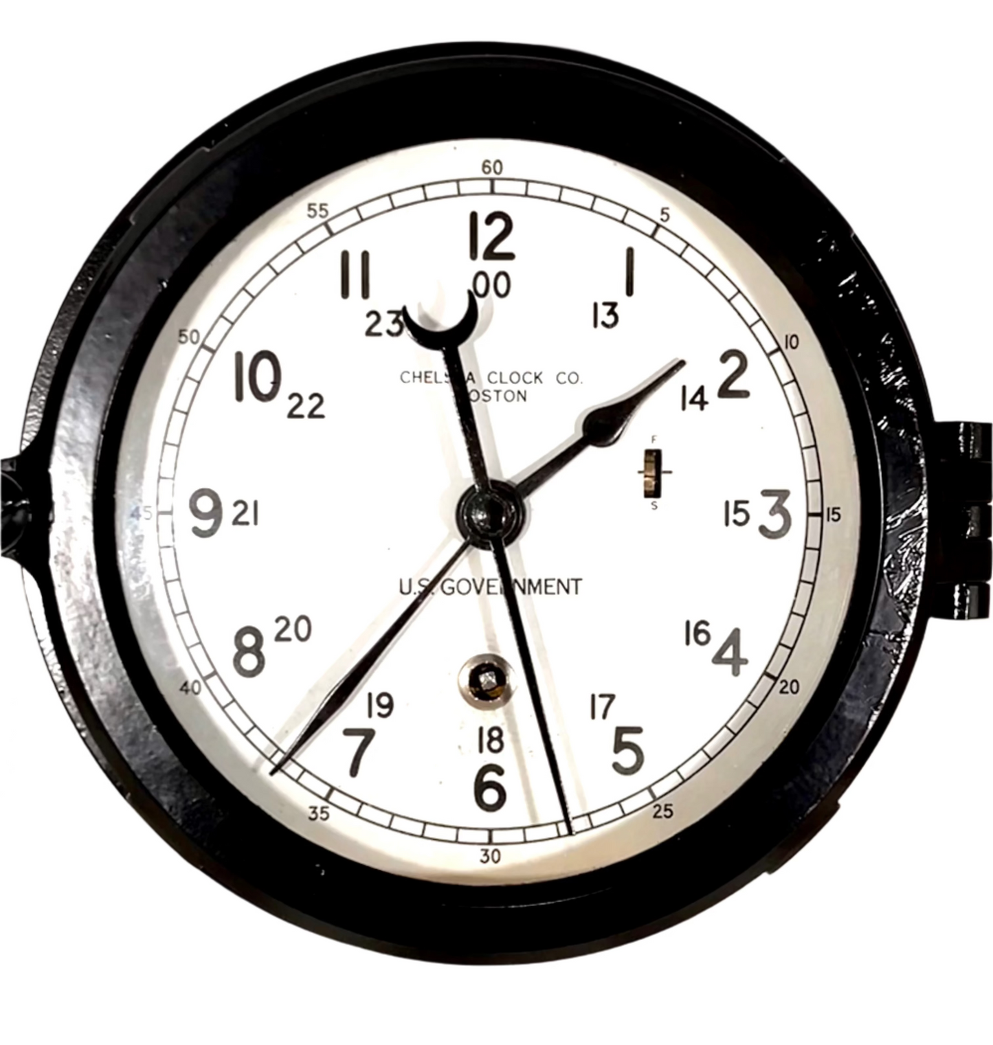 Chelsea U.S.S. Monrovia 6" dial 12 hour Military US Government Navy Ships Clock circa 1954