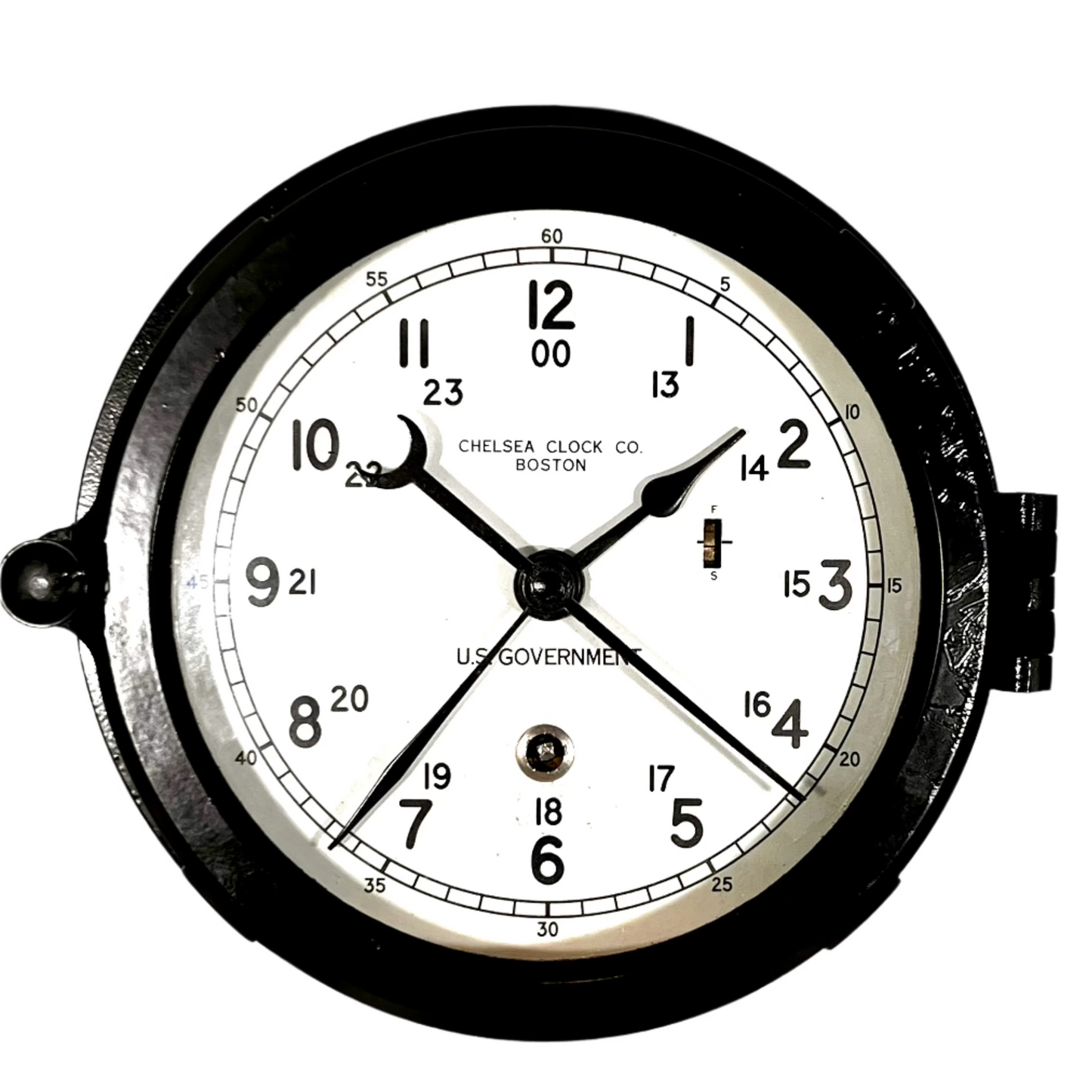 Chelsea U.S.S. Monrovia 6" dial 12 hour Military US Government Navy Ships Clock circa 1954