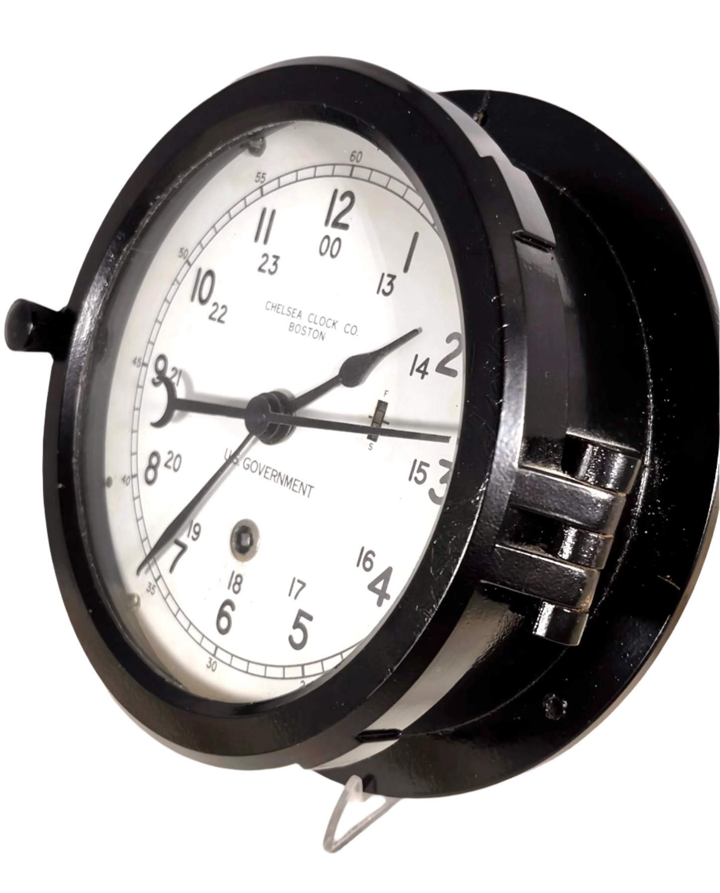 Chelsea U.S.S. Monrovia 6" dial 12 hour Military US Government Navy Ships Clock circa 1954