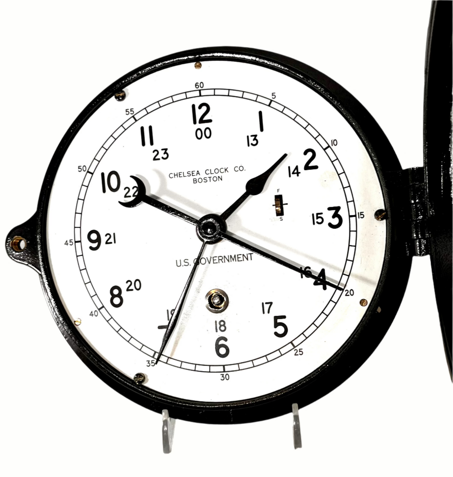 Chelsea U.S.S. Monrovia 6" dial 12 hour Military US Government Navy Ships Clock circa 1954