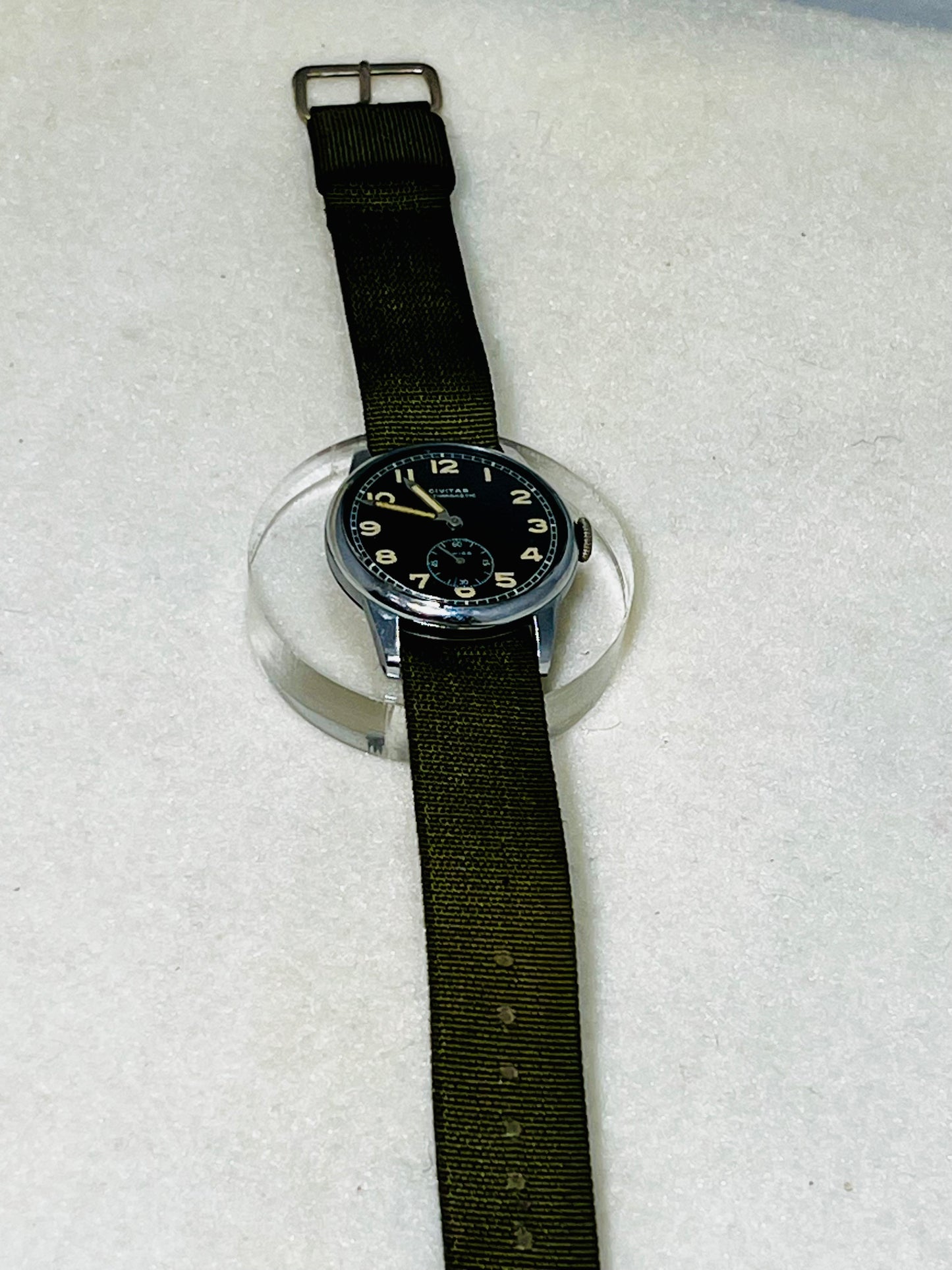 Vintage Civitas Military Post WW2 Era Manual Wind Wrist Watch