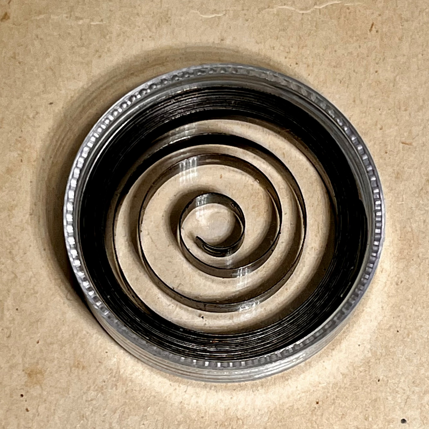 Example of an inspected Hamilton 22 mainspring.