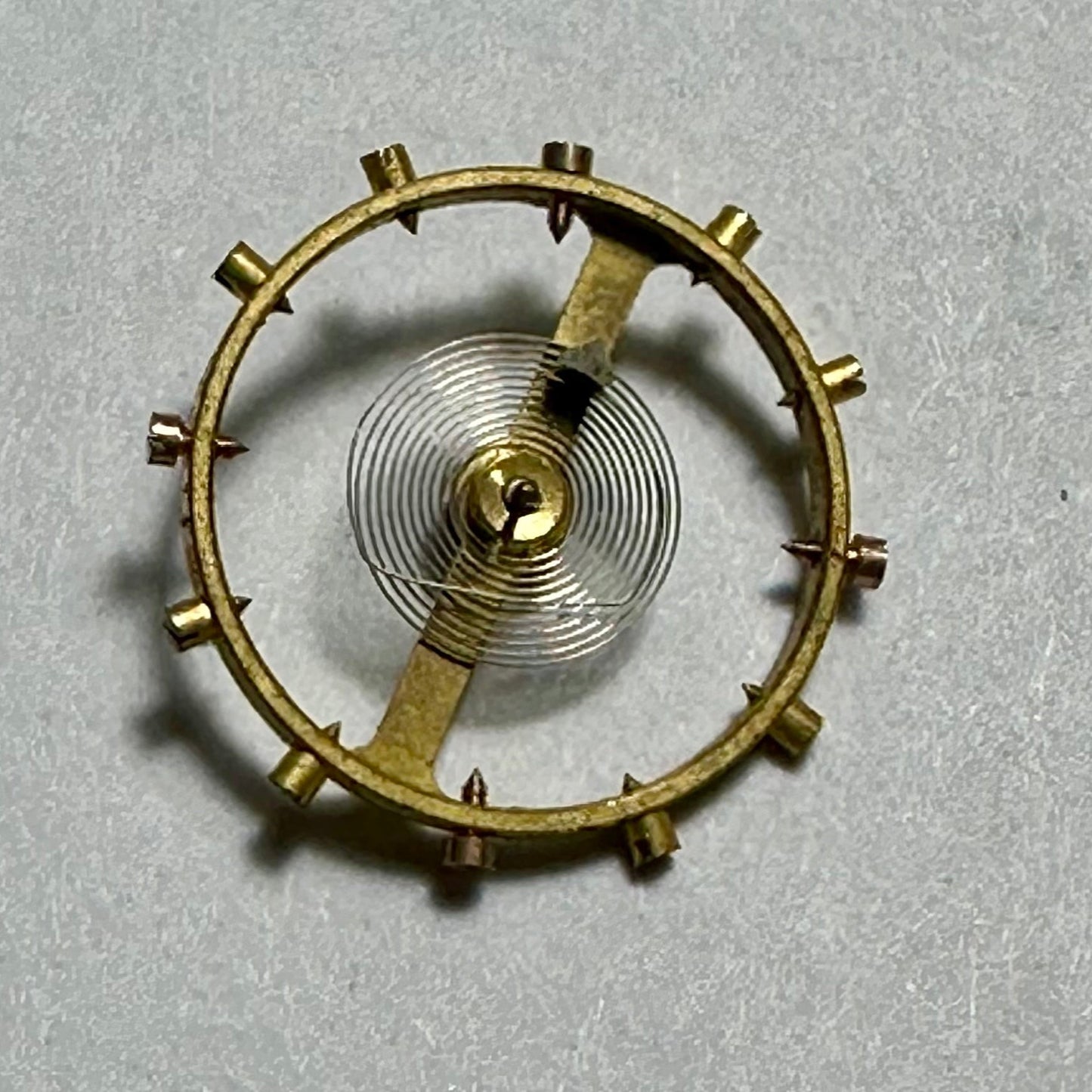Waltham A-11 6/0-B WW2 vintage watch balance wheel HAIRSPRING ONLY (1942 movement)