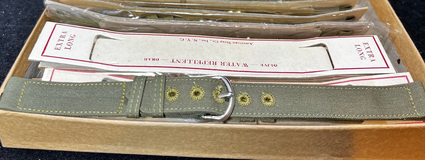 American Strap Co 5/8in 16mm WW2 Military Issue 2-Piece Watch Band