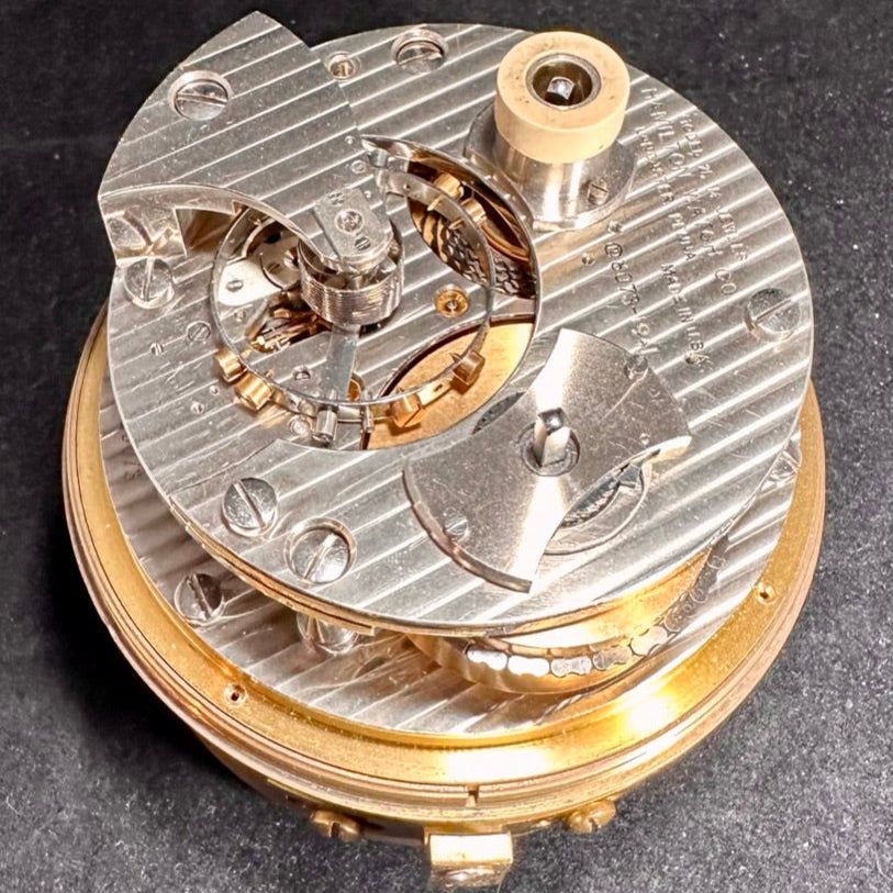Hamilton Model 21 WW2 Ship Chronometer Gymbol Ring Lock