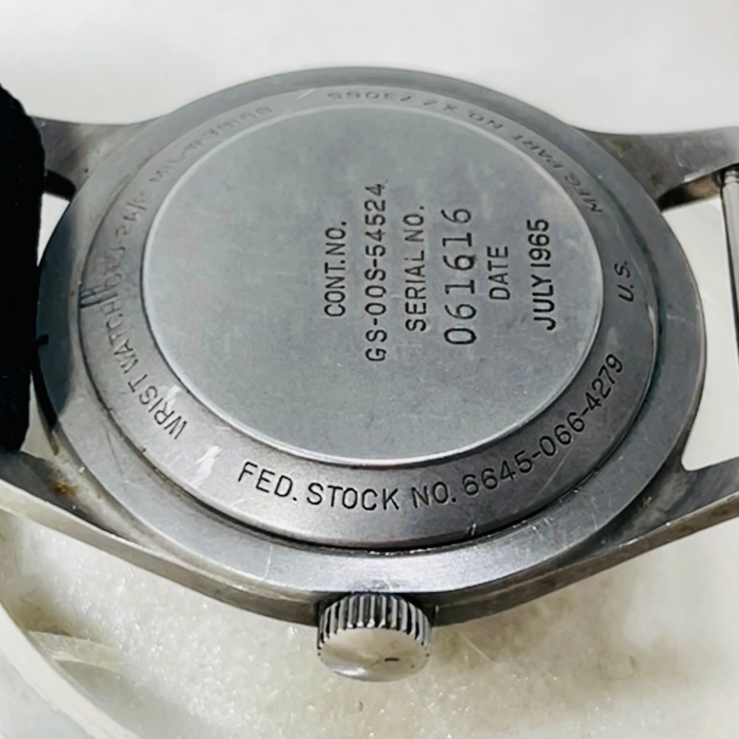 Back of Benrus Pilot Watch 1965