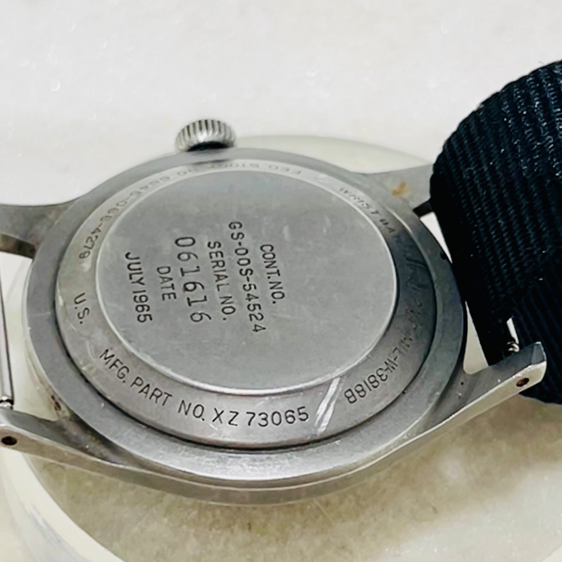 Back of 1965 Benrus military watch