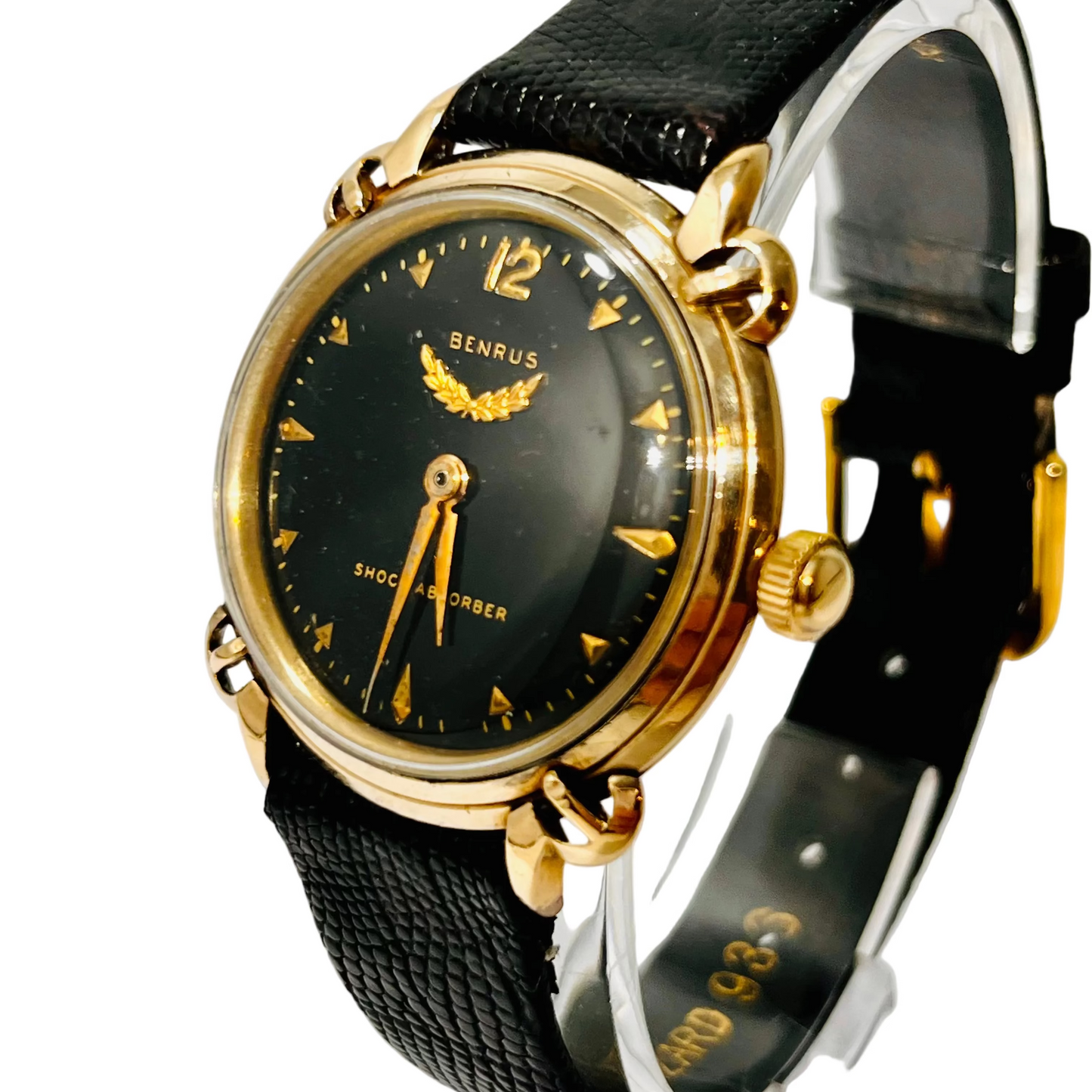 Vintage Benrus 1940's 17J Black Dial 10KGF Wrist Watch