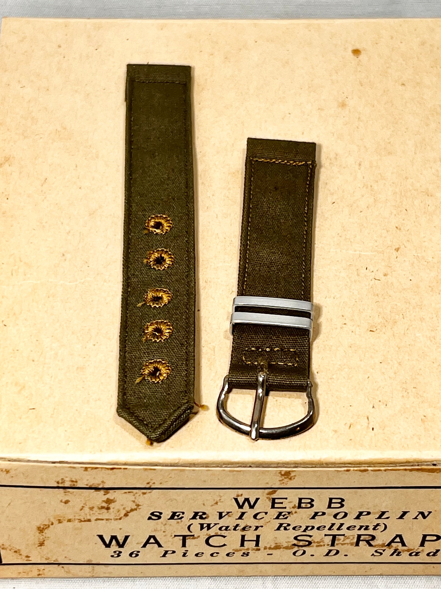 Clear Out Special - Brite Co WW2 Military Band ca 1945 - 5/8" OFF CENTER FINGER