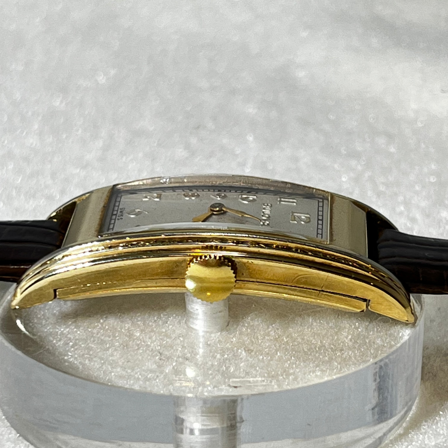 Vintage Art Deco Bulova Curvex Style 45mm Long 1930's 10K GF Wrist Watch