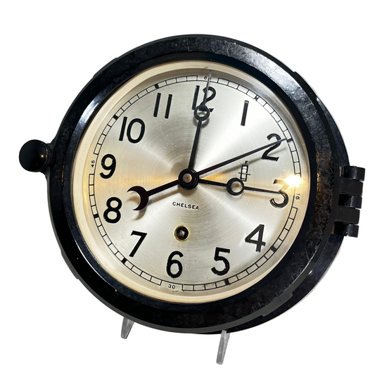 Chelsea Ship's Clock circa 1962 12 Hour Dial 5" Diameter