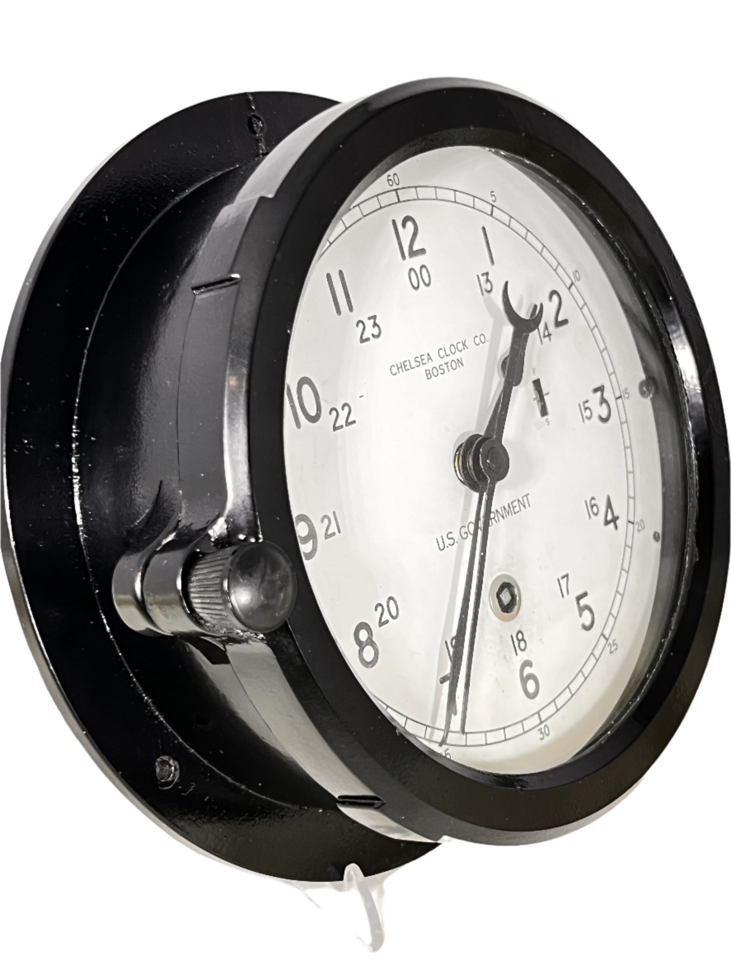Vintage U.S.S. Monrovia Chelsea 6" dial 12 hour Military US Government Navy Ships Clock circa 1954