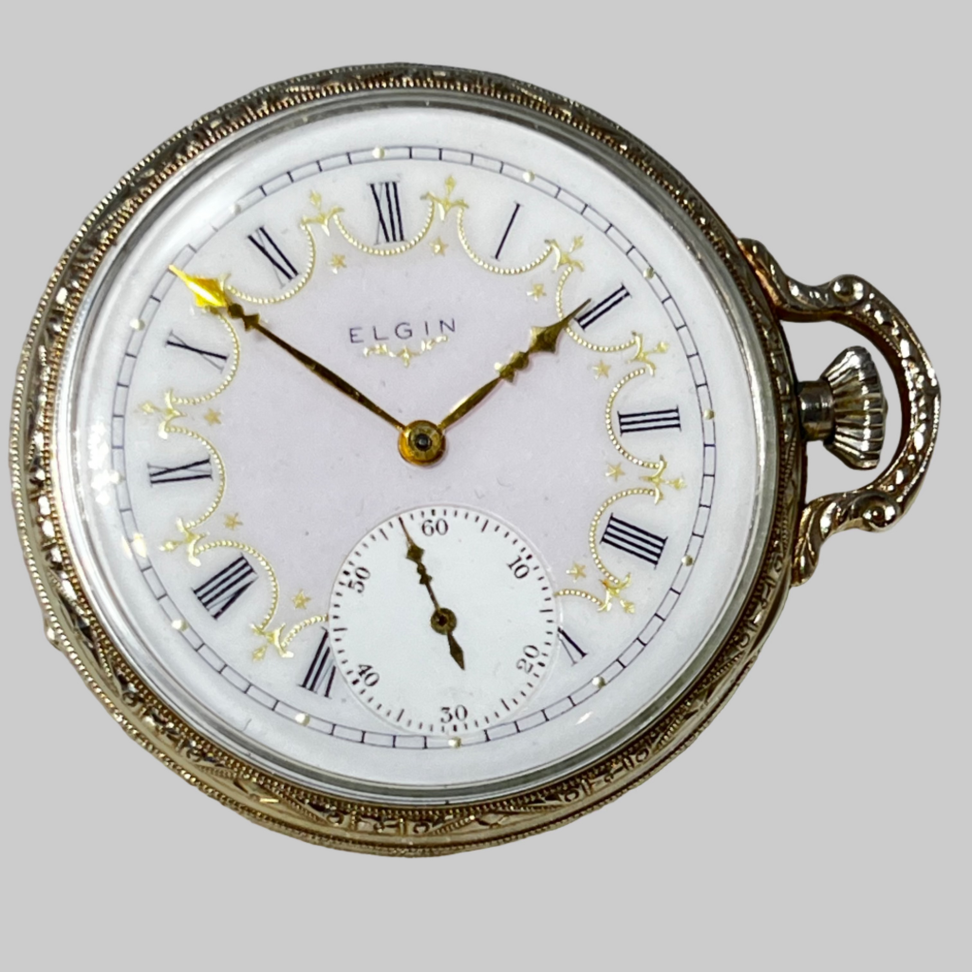 1898 Elgin 14K Gold Filled 12 Size Pocket Watch 