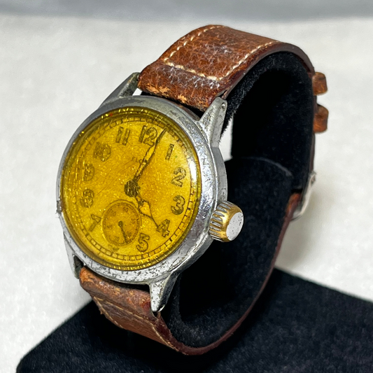 Vintage Elgin U.S. Military Issue WW2 War Era ALL ORIGINAL Ord Dept 554 Manual Wind Wrist Watch