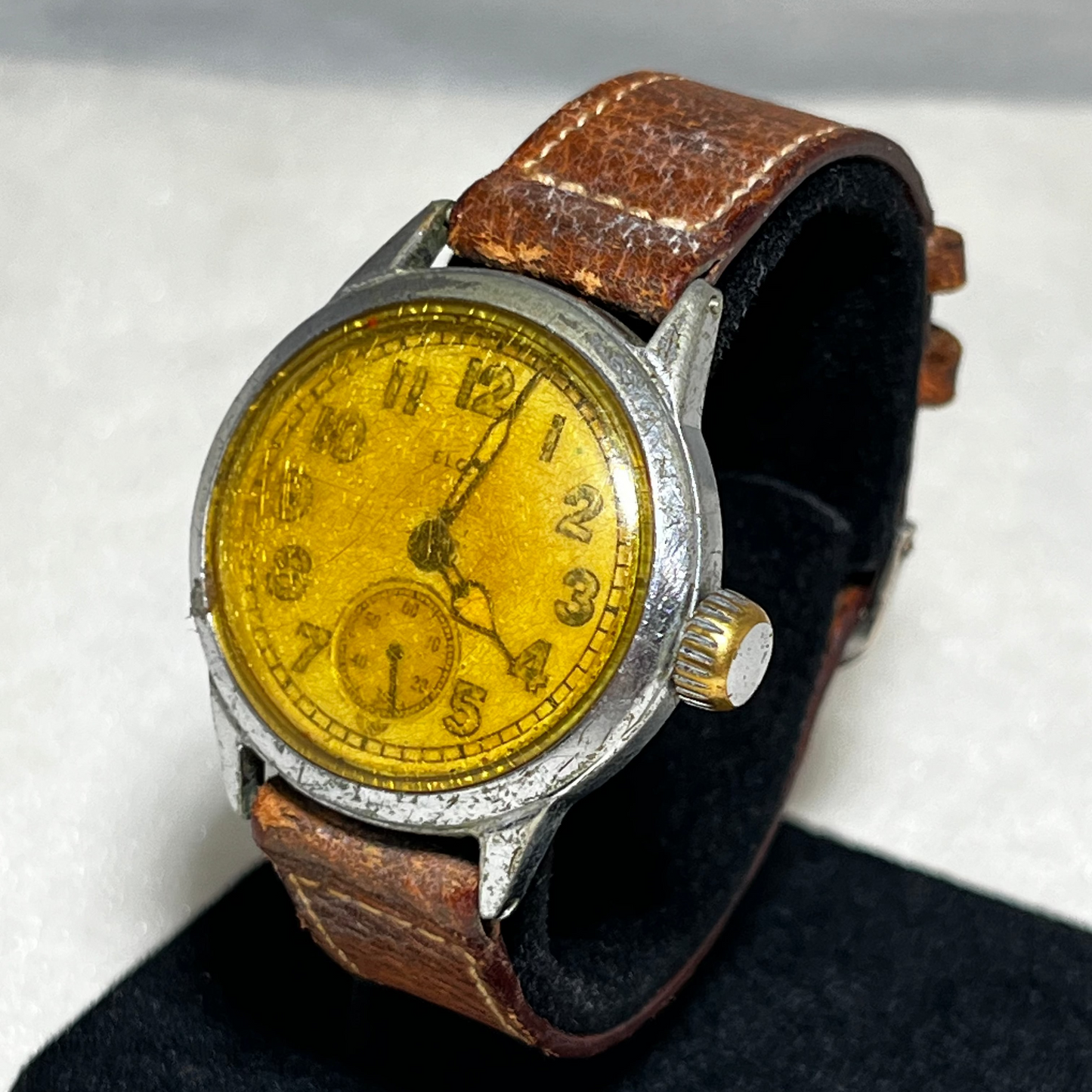 Vintage Elgin U.S. Military Issue WW2 War Era ALL ORIGINAL Ord Dept 554 Manual Wind Wrist Watch