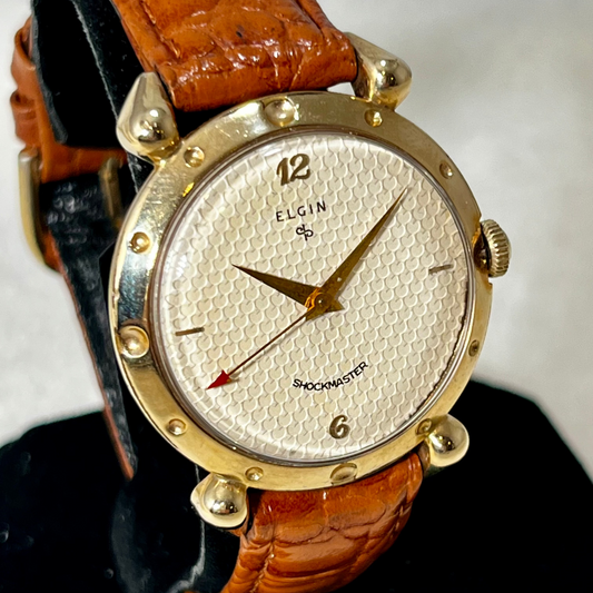Vintage Elgin Shockmaster Boatswain 17 jewel Manual Wind Wrist Watch