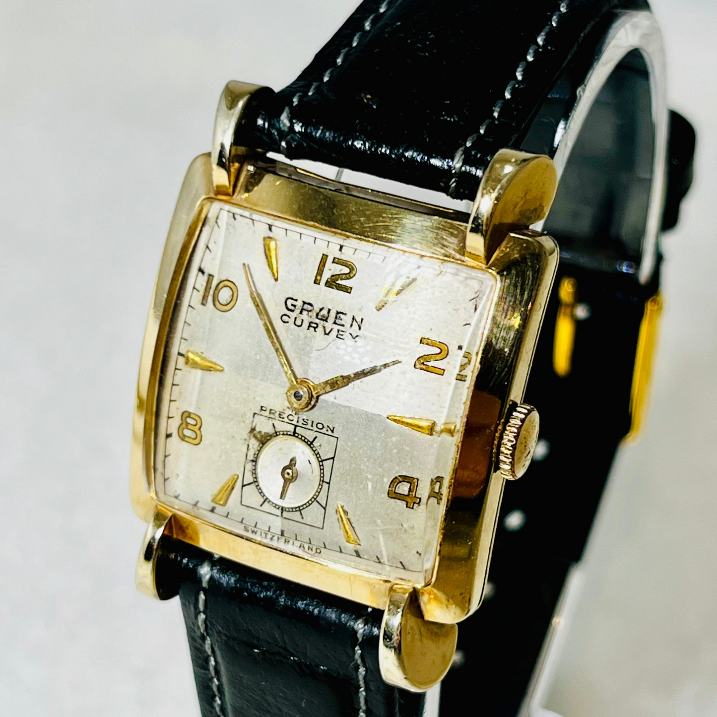 Vintage Gruen Curvex Grade 370 10K GF Manual Wind Wrist Watch