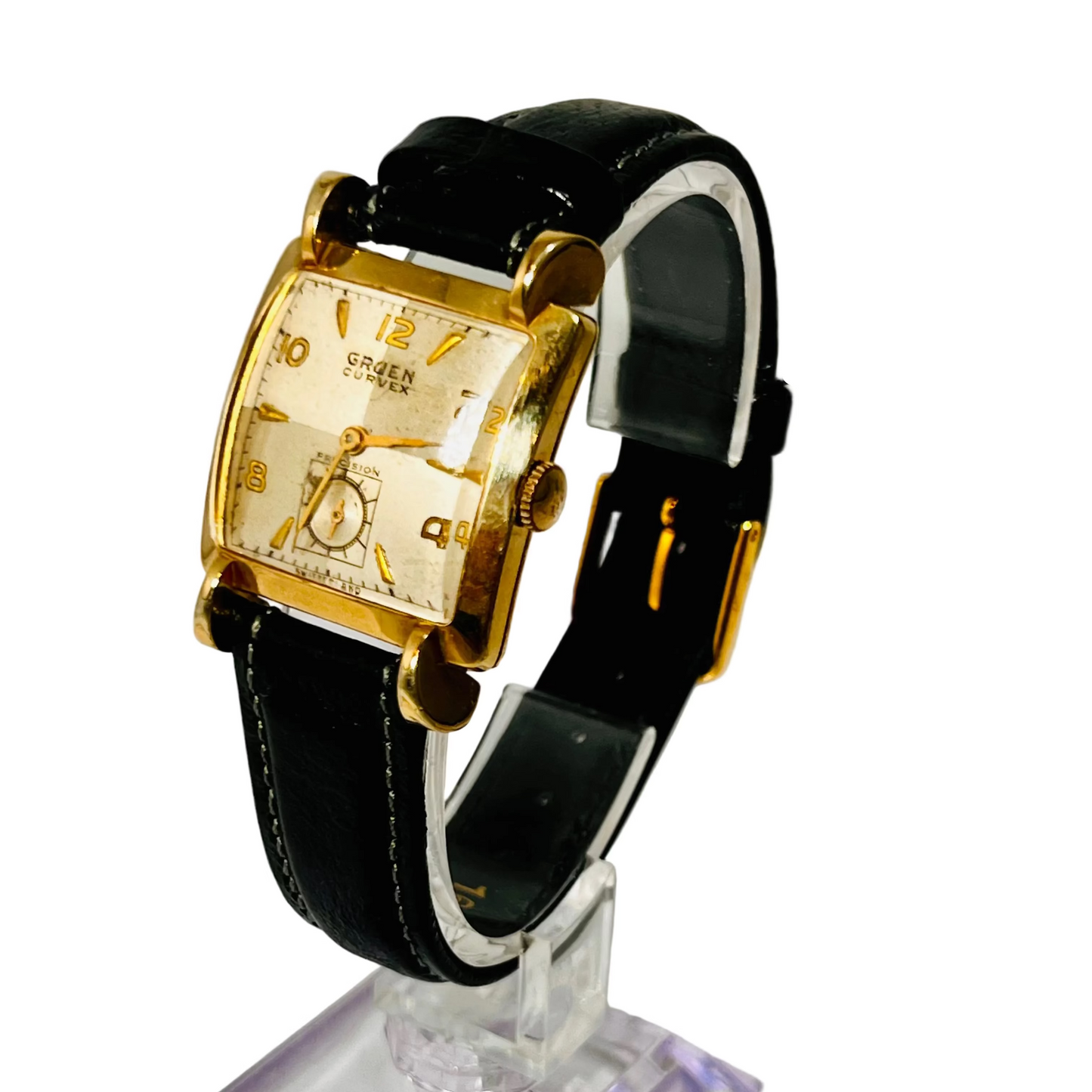Vintage Gruen Curvex Grade 370 10K GF Manual Wind Wrist Watch