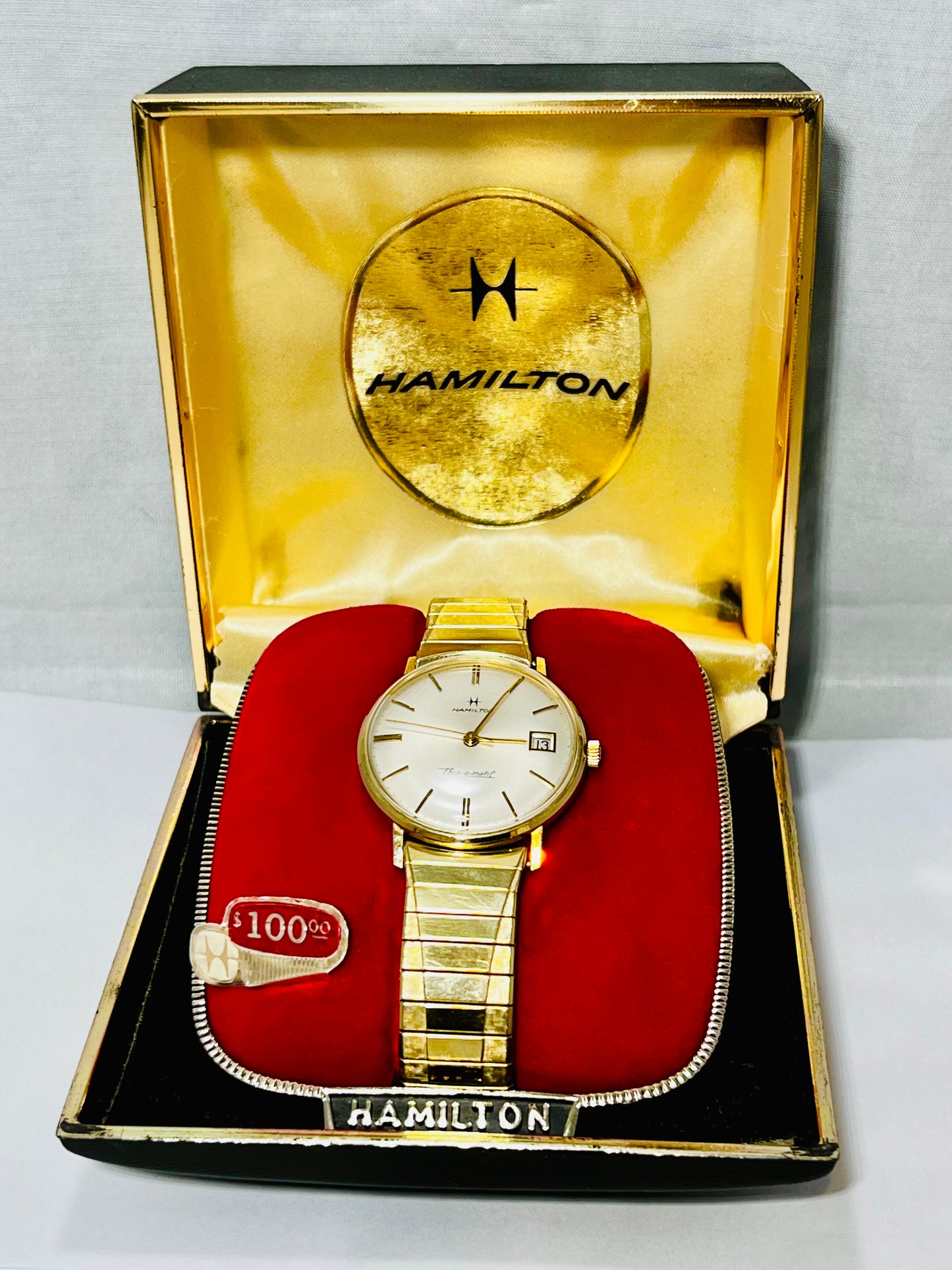Vintage Hamilton Thin-o-Matic Calendar 10K GF Automatic Wrist Watch ** In Box **