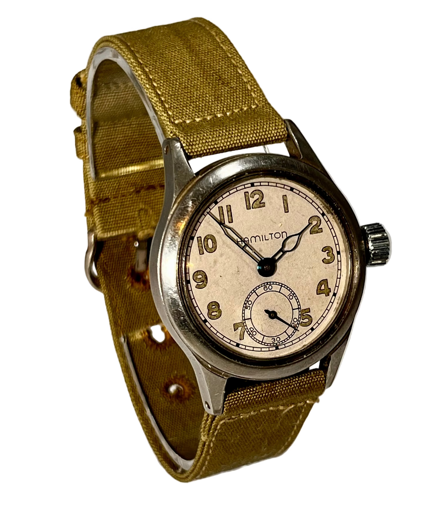 Vintage Hamilton U.S. Military Issue WW2 War Era Ord Dept Wrist Watch