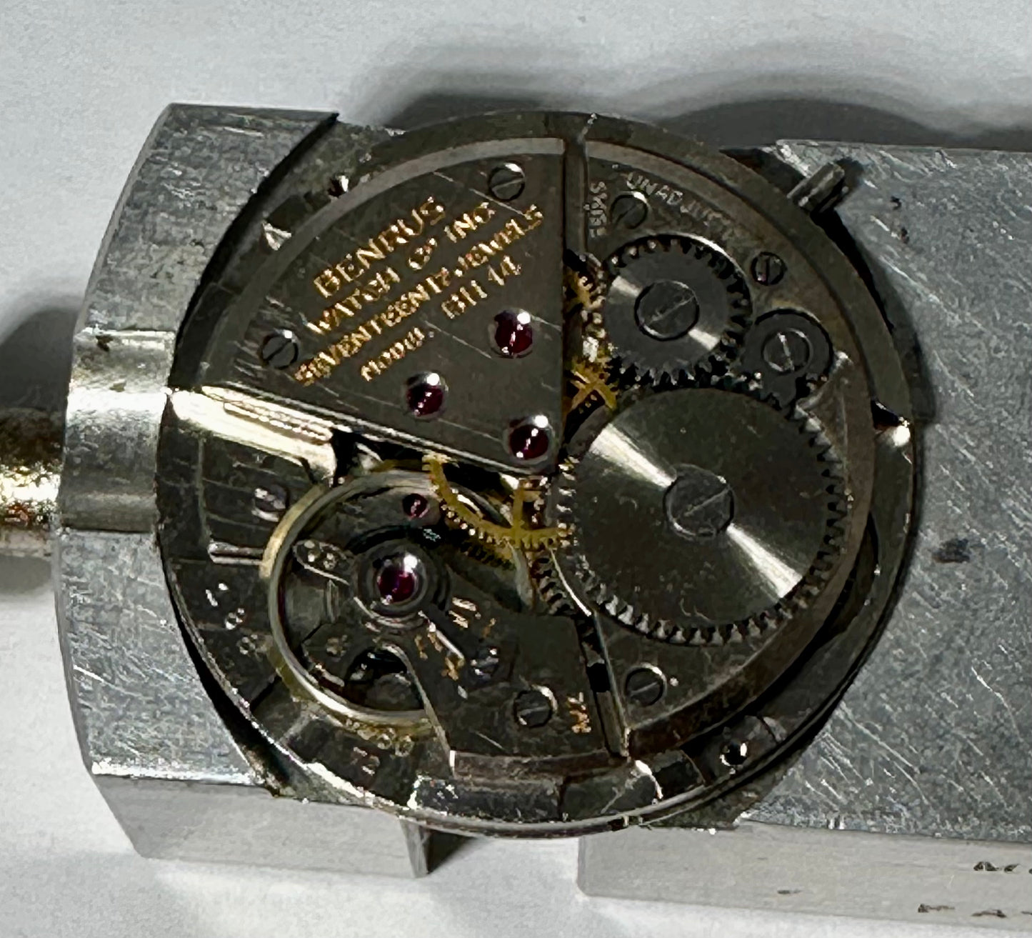 Vintage Benrus 1940's 17J Black Dial 10KGF Wrist Watch