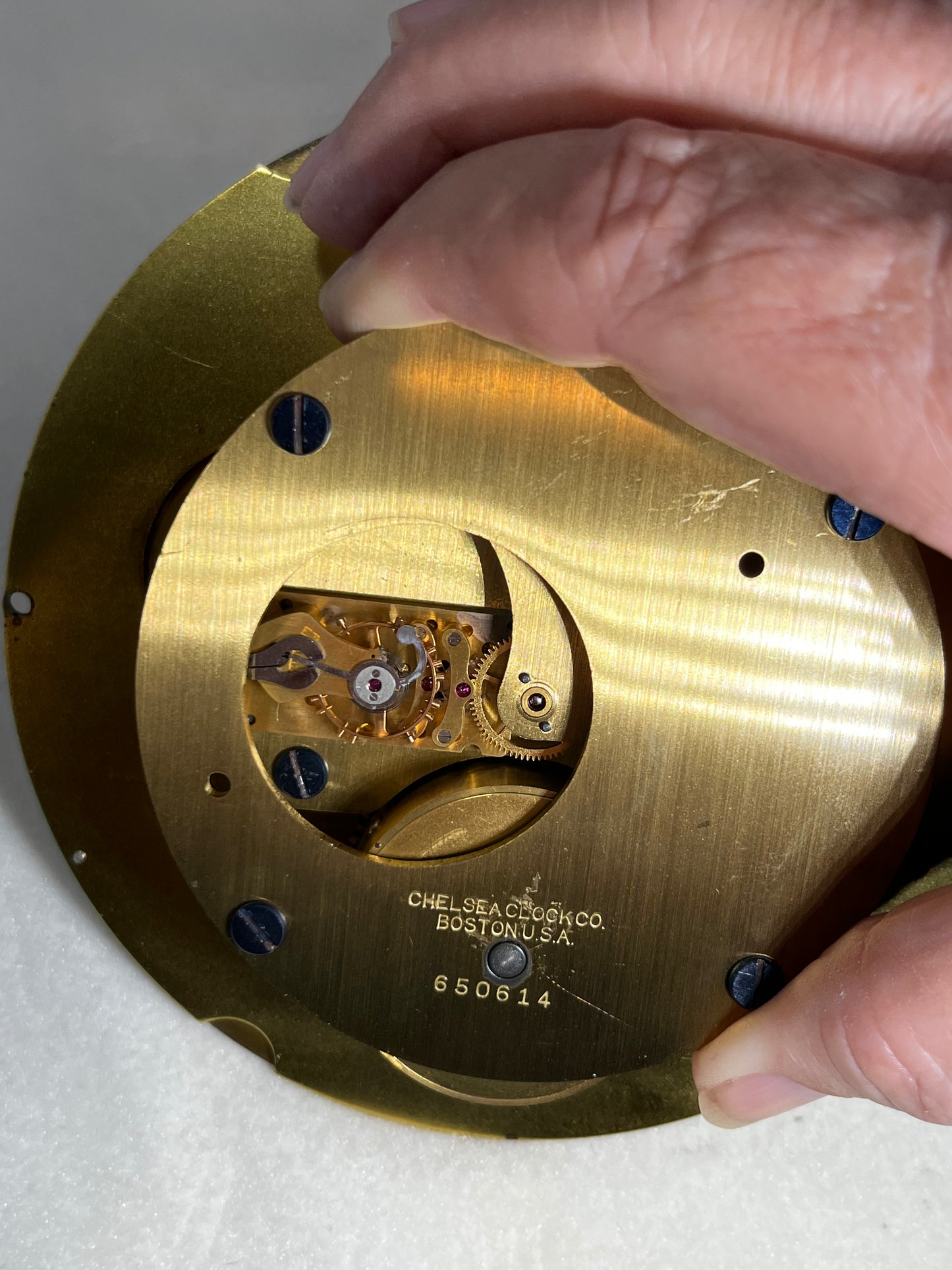 Chelsea Ship's Clock circa 1962 12 Hour Dial 5" Diameter