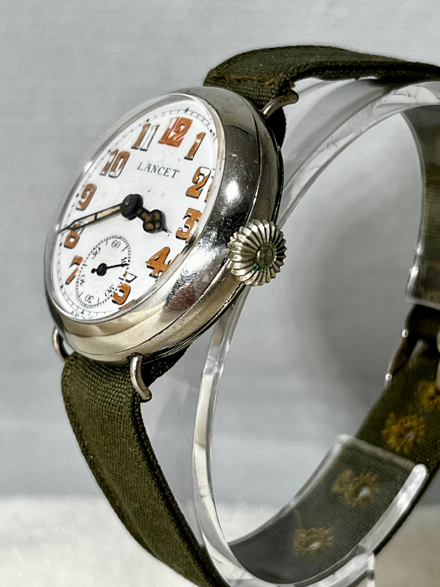 Antique Lancet Military WW1 Circa 1918 Trench Watch "Pulp Fiction" Movie