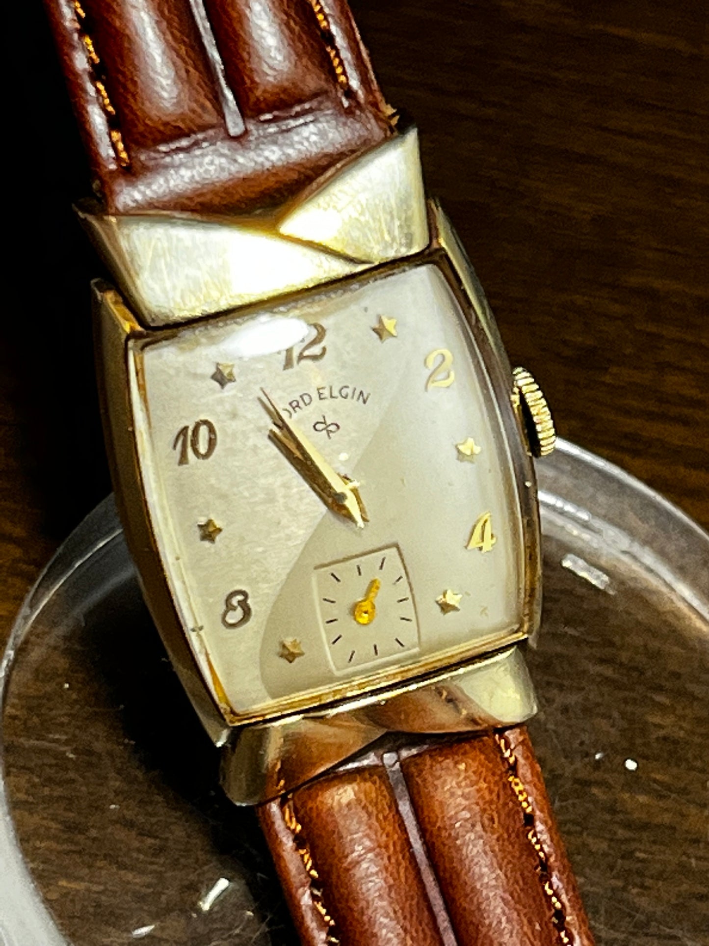 Vintage Lord Elgin Fancy 21 jewel 14K GF Manual Wind Wrist Watch