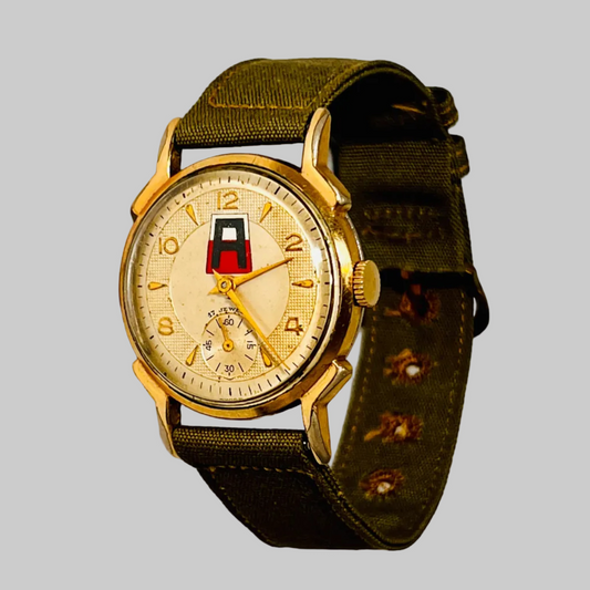 Vintage 1956 U.S. Military First Army Logo Volleyball Championship Wrist Watch