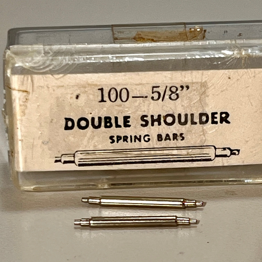 Two vintage 5/8" double-shoulder spring bars