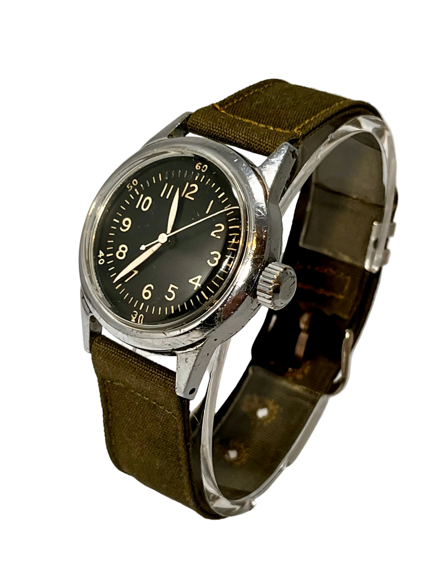 Vintage Waltham A-11 WW2 Military Issue Aviator's Wrist Watch
