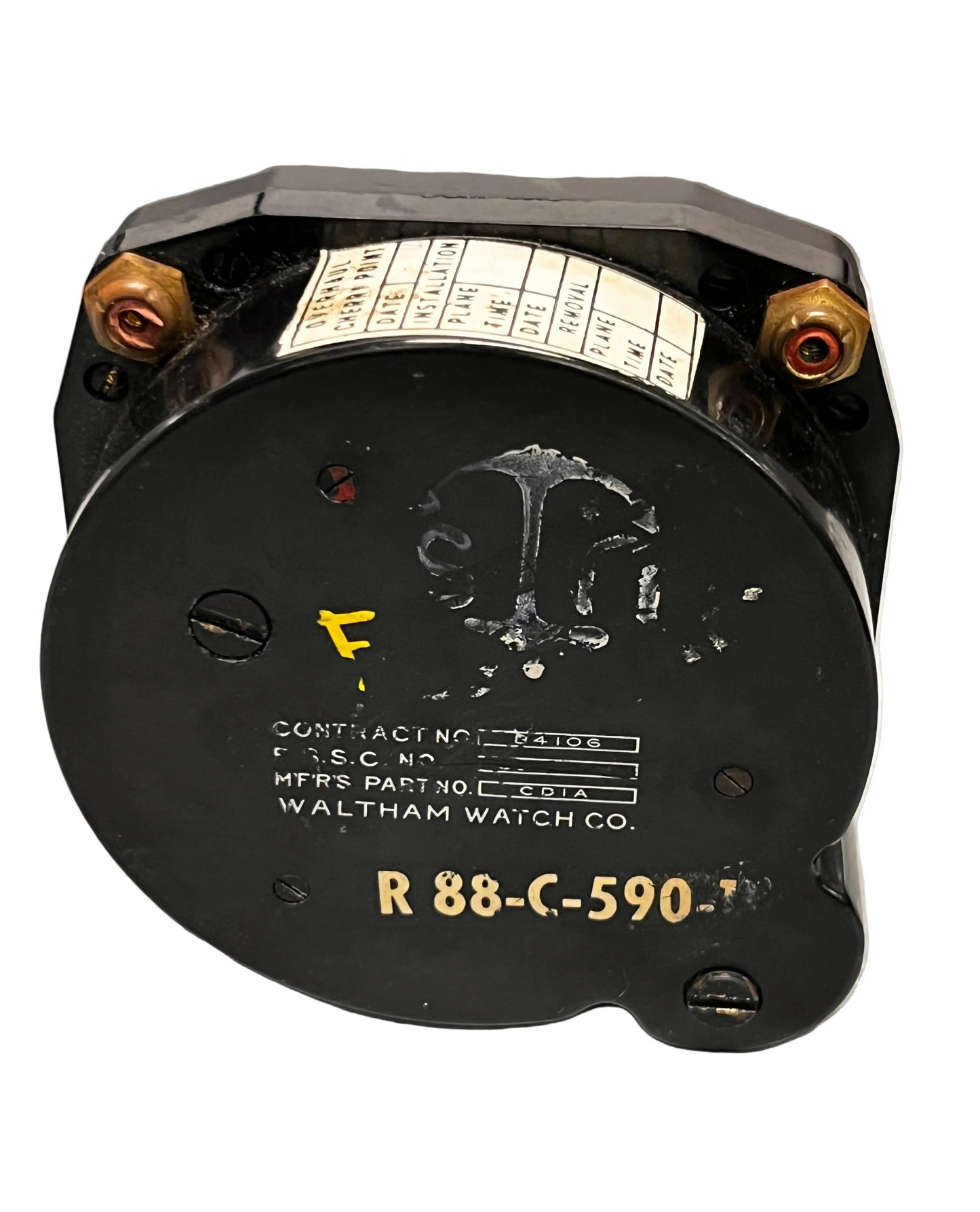 WALTHAM CDIA WW2 8 DAY Wind-Up Mechanical US Military Civil Date Indicator Aeronautical (CDIA) CLOCK