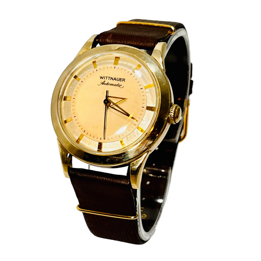 Vintage Wittnauer L130 Broad Arrow 17 Jewel Automatic Wrist Watch
