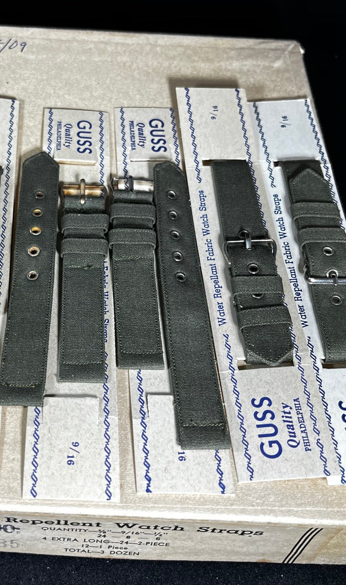Authentic 1944 WW2 Military Issue Watch Band 14.3mm (9/16 in) Guss Co