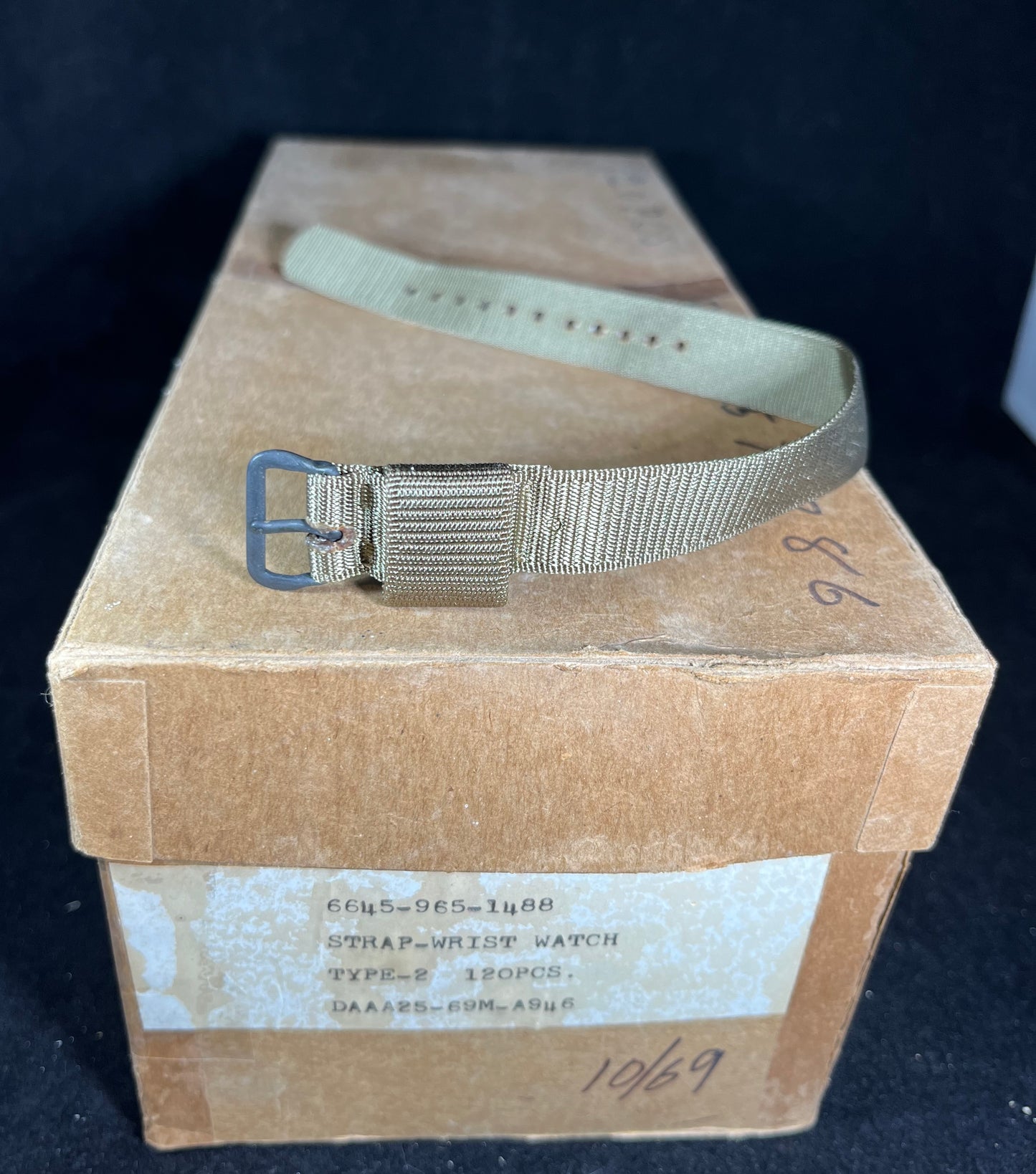 Authentic 1969 Vietnam Military Issue Watch Band 16mm (5/8 in) Ranger-Tennere Co.